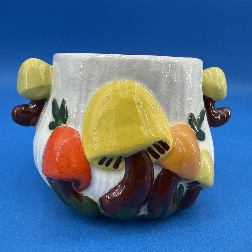 Vintage 1970's Arnels Ceramic Mushroom Sugar Bowl Jar with No Lid